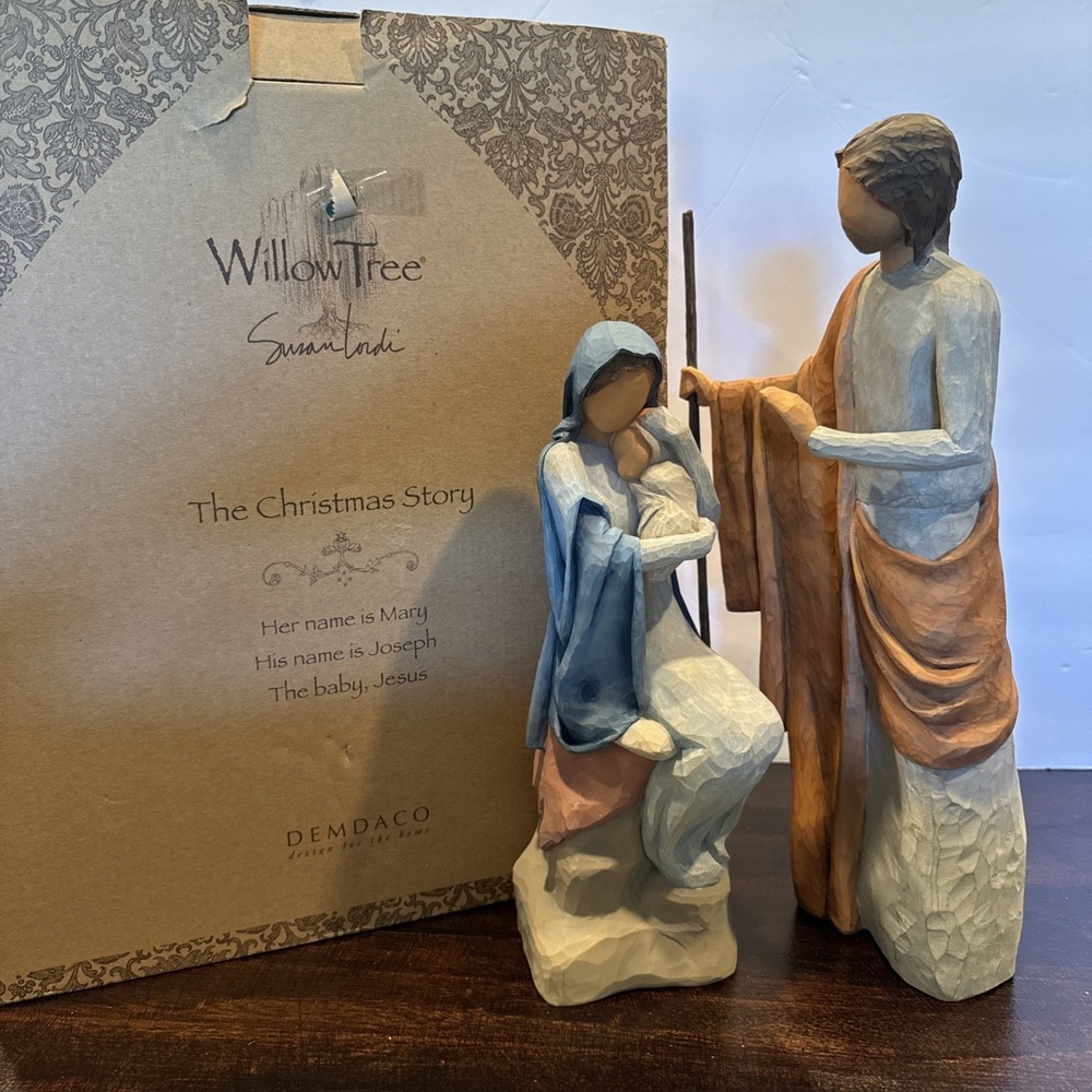 Willow Tree Christmas Story Nativity Susan Lordi Demdaco Mary Joseph Jesus EUC